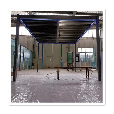 China Newest Design Easily Compiled 3*3 3*4 4*6 Powder Coating System Outdoor Aluminum Metal Pergola Backyard Balcony Garden Modern Waterproof Pergola for sale