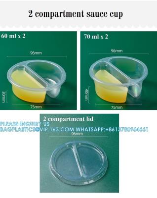 China 1oz 1.5oz 2oz 3.25oz 4oz 5oz Biodegradable Disposable Food Transparent Sauce Cups Takeaway Food Sauce Container for sale