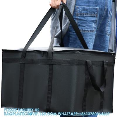 China Bolsas aisladas para la entrega de alimentos, bolsas aisladas de refrigeración de comestibles reutilizables de XXXL, bolsas para compras/viajes/salud en venta