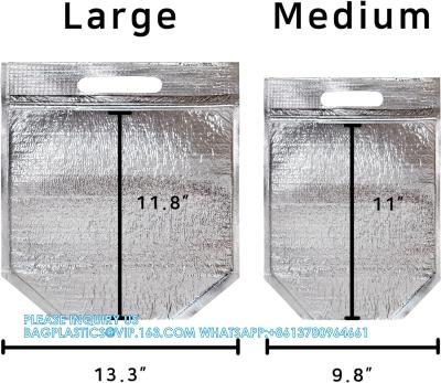 China insulated Lunch Bag With Zip Lock & Handle, Reusable Cool & Thermal Bags, Cooler Pouch, Hot & Cold, Ideal For Sandwich for sale