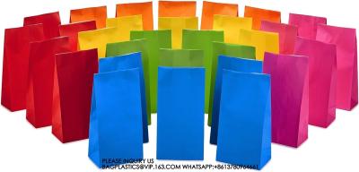 China Solid Color Party Favor And Wrapped Treat Bags  Blue, Red, Green, Yellow, Orange, Pink For Birthdays for sale