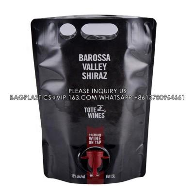 China Bolsa de vinos de 1.5L con bolsas de aluminio con válvula para el vino en venta