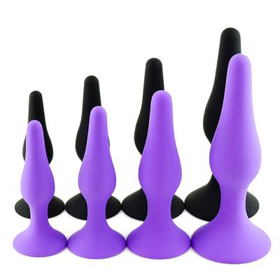 China Amazon 4PCS Contemporary Contracted Anal Plug Set Comfortable Silicone Long Term Wear Trainer Beginners Starter Soft Vibrating Big Butt Anal Plug for sale