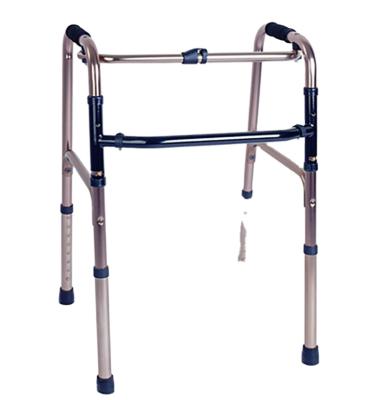 China Height adjustable handicapped aluminum frame is adjustable and convenient to fold the walker with ergonomic handle for sale