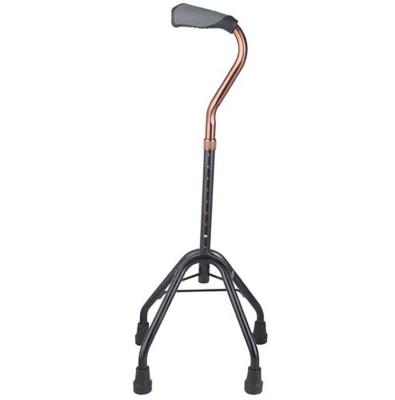 China Ergonomic Adjustable Handle Grip Quadruple Walking Cane Stick With Large Base for sale