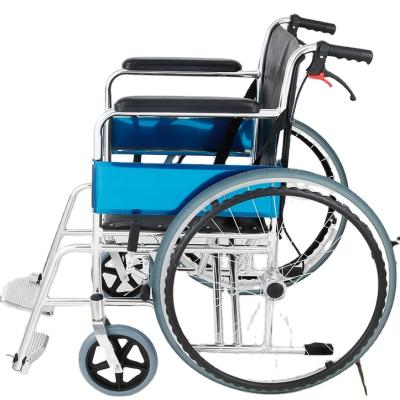 China Wholesale High Quality Cheapest Economic Steel Self Booster Wheelchair With Padded Fixed Armrests for sale