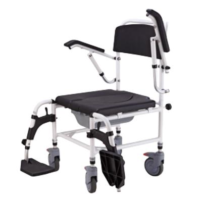 China Height Adjustable Popular Aluminum Folding Wheelchair Commode Commode Chairs And Mobile Shower Wheelchairs On Sale for sale