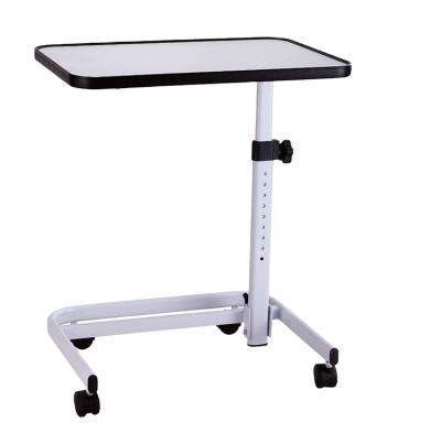 China Height Adjustable Tilt Adjustable Hospital Medical Dining Table with Wheels for Multi-Position Eating on Bed for sale