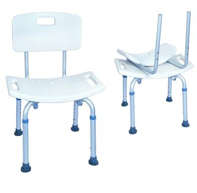 China Height Adjustable Bathroom Shower Room Stool White Aluminum Seat For Elderly Wholesale For Sale for sale