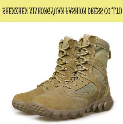 China Comfortable Vintage Military Tactical Boots , Beige Tactical Desert Boots for sale