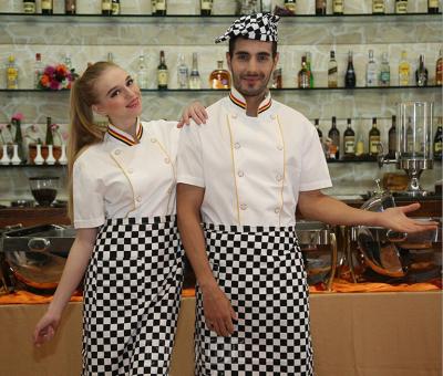 China Kundenspezifische Baumwollchef-Koch-Uniformen mit Stickerei-Logo-Restaurant-Uniform-Hemden zu verkaufen