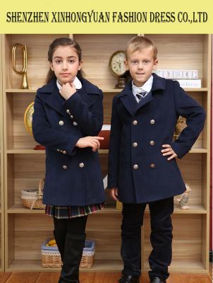 China Black Students School Uniforms Childrens Padded Winter Overcoat With ROHS for sale