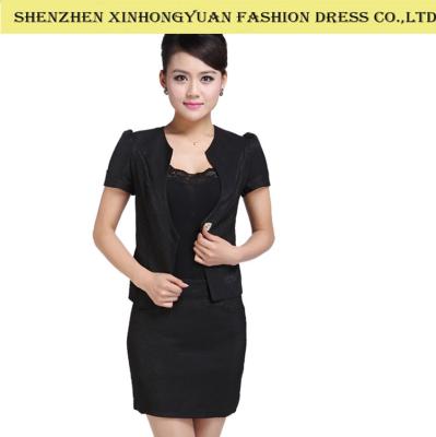 China One Button Black / Red Office Corporate Uniforms For Women / Formal Office Dresses for sale