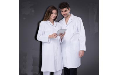 China Custom White Cotton Medical Office Uniforms , Mens Medical Uniforms for sale