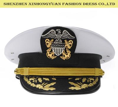 China Military Officer Hats And Caps / Costume Police Hat / Army Peaked Cap for sale