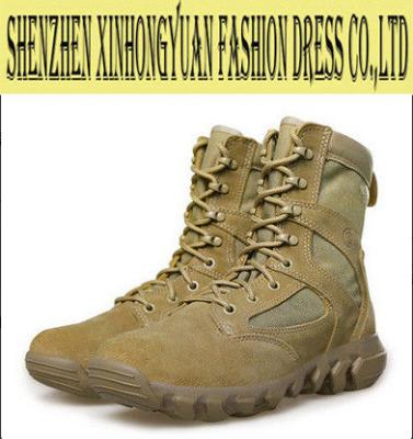 China Durable Camouflage Desert Military Tactical Boots With Anti - Slip Rubber Sole for sale