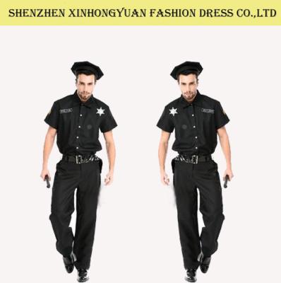 China Custom Police Man Halloween Costume Police Officer Uniform For Adults for sale