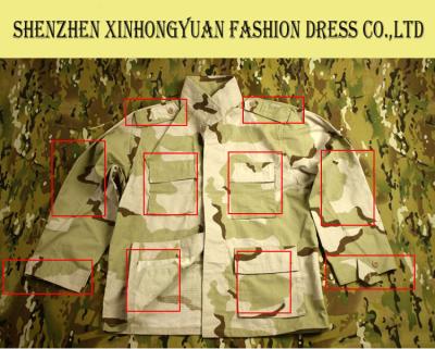 Cina Le uniformi di vestito militari a tre colori abbandonano uniforme del ACU uniforme del vestito/esercito del cammuffamento in vendita