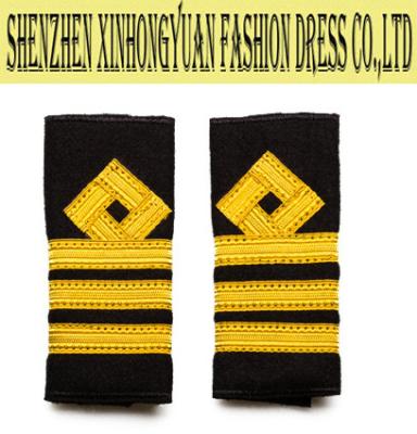 China Camouflage Different Ranks Soldier Leather Shoulder Epaulets With Velcro for sale