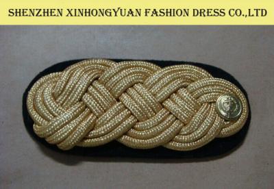 China Fashion Metal Embroidery Army Officer Shoulder Boards Military Unit Patches for sale