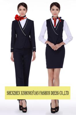 China De Uniformen van de luchtvaartlijnstewardess Proef en de Rokkostuum van het Stewardkostuum Te koop