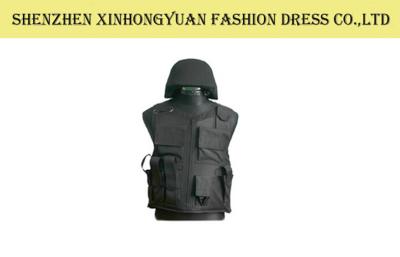 China Security Guard NIJ - IIIA PE Black Bulletproof Vest Costume Military Body Armor for sale