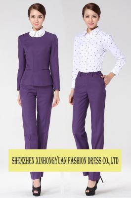 China Front Office Uniforms Business Dress Suits For Women Ladies Corporate Wear for sale