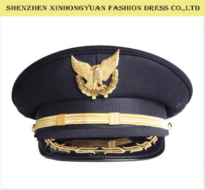 China Hand - Made Military Hats And Caps Police Uniform Army Officer Womens Military Hats for sale