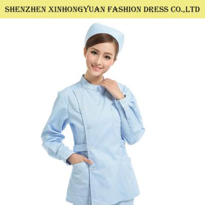 China Plain Medical Doctor Uniform / Nurse Uniform Dress With Embroidery Logo for sale