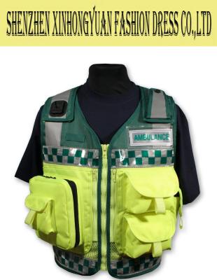 China Ambulance Vest Reflective Work Clothing With Multi Functional Tool Jackets for sale