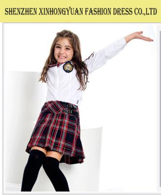 China American Primary Students School Uniforms Shirts & Skirts School Wear SGS for sale