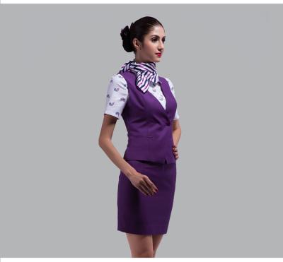 China Rohbaumwolle-Malaysia-Luft-Stewardess-Kostüm-Fluglinien-Stewardess-Kostüm-Kleid/Weste zu verkaufen