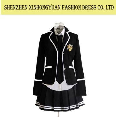 China School Uniform,School Uniform Sweater and School Plaid Pleates Skirt Uniform for sale