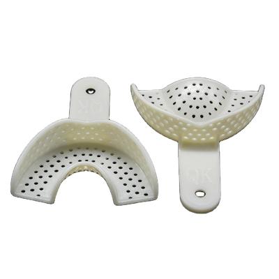 China Impression Material Sockets for Dental Plastic Trays Dental Restoration Impression Tray Denture Plastic Tray for sale