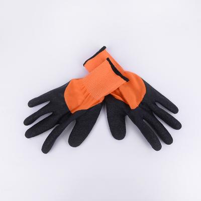 China Comfortable 13G Latex / Breathable Crinkle Nylon Working Glove Coated Latex Working Gloves for sale