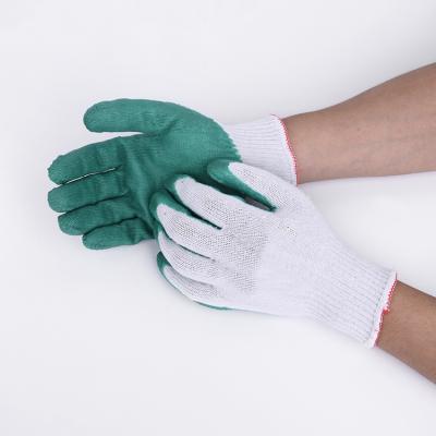 China Comfortable / Breathable 13G Latex Coated Gloves Work Glove 10G Cotton Red Polyester Black Latex Palm Coated Working Gloves for sale