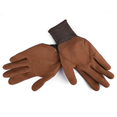 China Wholesale 13 Gauge Polyester Coating Sponge Rubber Comfortable/Breathable Half Coated Work Gloves Latex Foam Gloves for sale