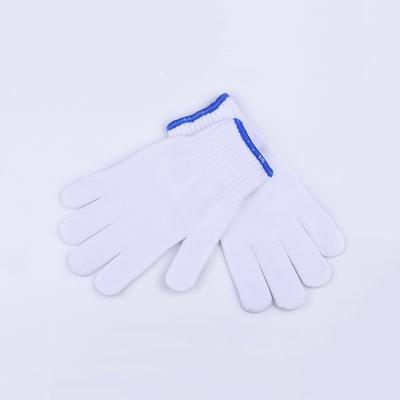 China Guaranteed High Quality 7G 10 Gauge Comfortable / Breathable Laundered White Cotton Hand Gloves Working Latex Cotton Gloves for sale