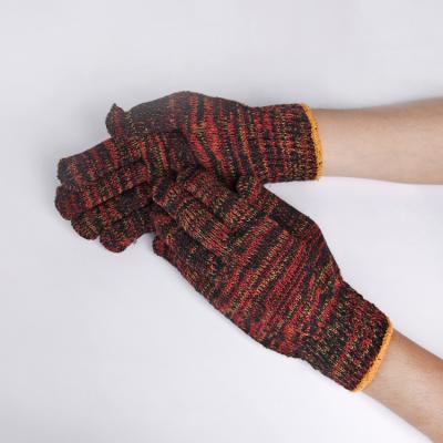 China Factory Wholesale Cheap Comfortable / Breathable Custom Overlock Color Resistant Cotton Work Glove for sale