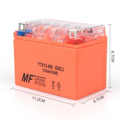 China 12V Automotive Rechargeable Sealed Maintenance Free 4AH/10HR China Flooded Lead Acid Battery Motorcycle China Produced for sale