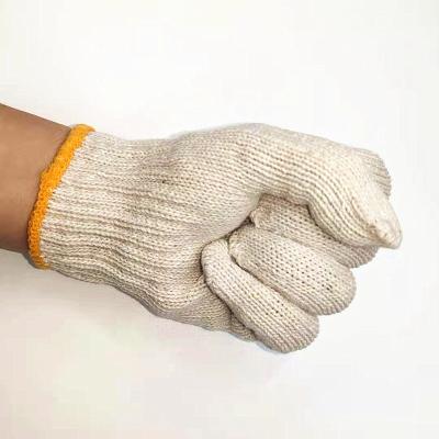 China Cheap Comfortable 100% Cotton Gloves / Wholesale Breathable Protective Industrial Working Gloves Light Industry / Newspaper BLEACHED WHITE NAUTRAL WHITE NC; ZHE for sale