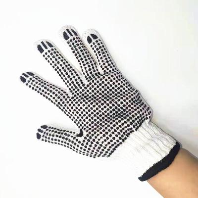 China Wholesale Cheap Price 7G PVC Dots Safety Gloves White Cotton Comfortable/Breathable Cotton Garden Gloves Working Gloves for sale