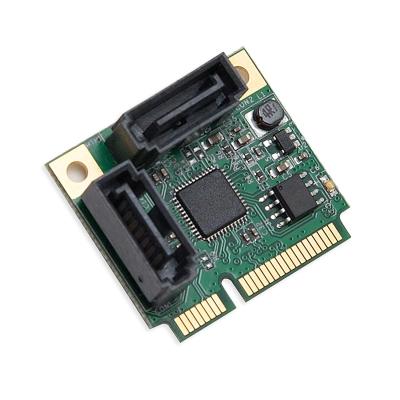 China Desktop Mini PCIe to SATA III ASM 1061 2 Port Adapter Card for SATA 3.0 Devices for sale