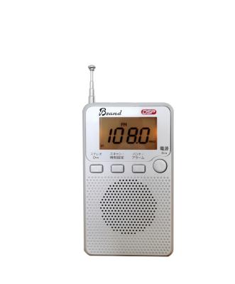 China High Sensitivity Receiver Customized OEM Logo China Manufacturer Retro LCD Portable Alarm Clock AM Fm Digital Pocket Radio In Japan for sale