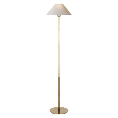 China Rustic vintage copper floor lamp and canvas cover floor lamp are suitable for cafe restaurant clothing store for sale