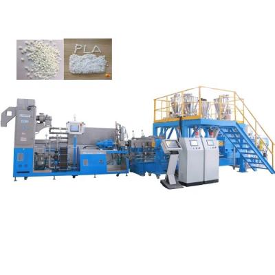 China Medium and Smaller Capacity PLA/PBAT Plastic Granules Raw Material Pelletizing Line Extruders for sale