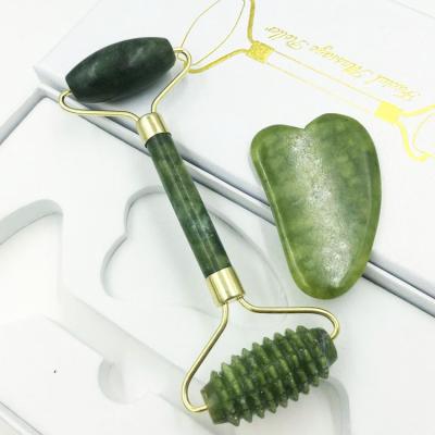 China Portable xiuyan guasha facial massager jade roller beauty tools roller jade roller thin beauty for sale