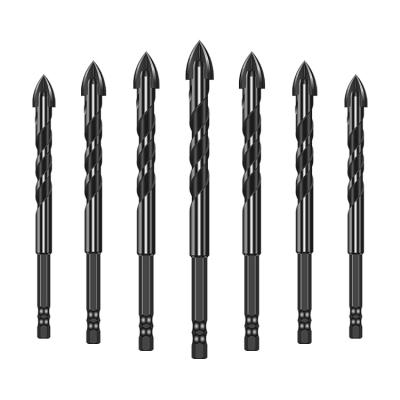 China Cross Shaped Hex Cross Head Glass Leg Tile Drill Head Cross Drill Bit For Ceramic Tile Glass Drilling for sale