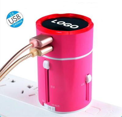 China Universal USB Power Converter Adapter 220v To 110v Auto Short Circut Protection for sale