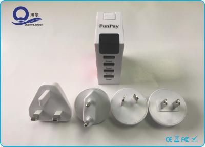 China FunPay Multiple USB Charger Adapter with 4 x USB Ports LED Indicator for Travellers for sale